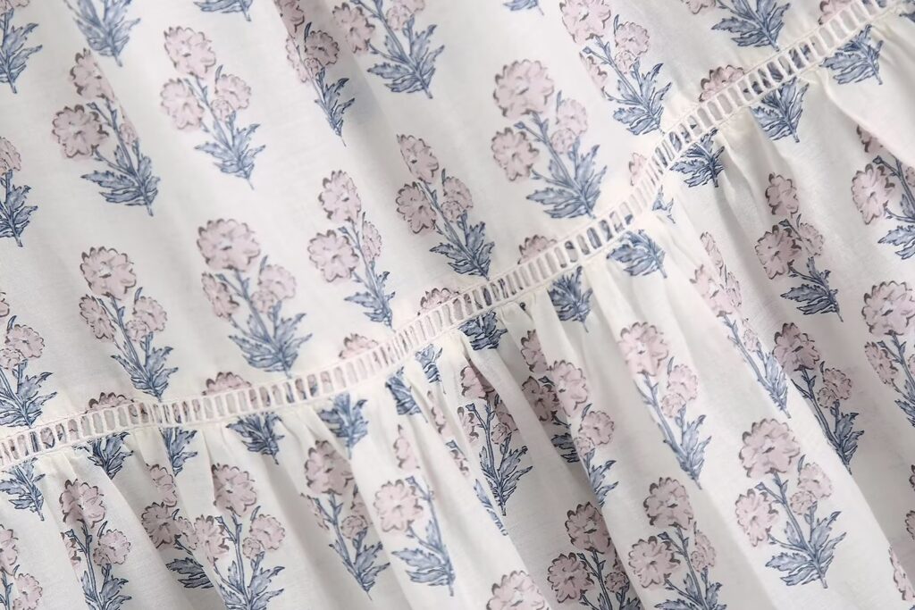 Sweet French Floral Dress Long Fairy Early Spring Niche Tea Break Dress - Image 13