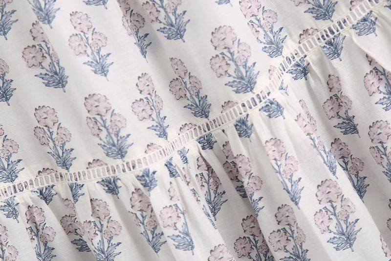 Sweet French Floral Dress Long Fairy Early Spring Niche Tea Break Dress - Image 13