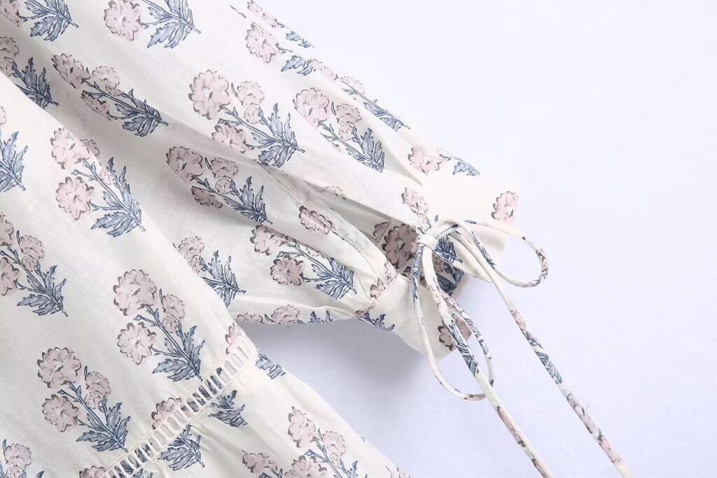 Sweet French Floral Dress Long Fairy Early Spring Niche Tea Break Dress - Image 14