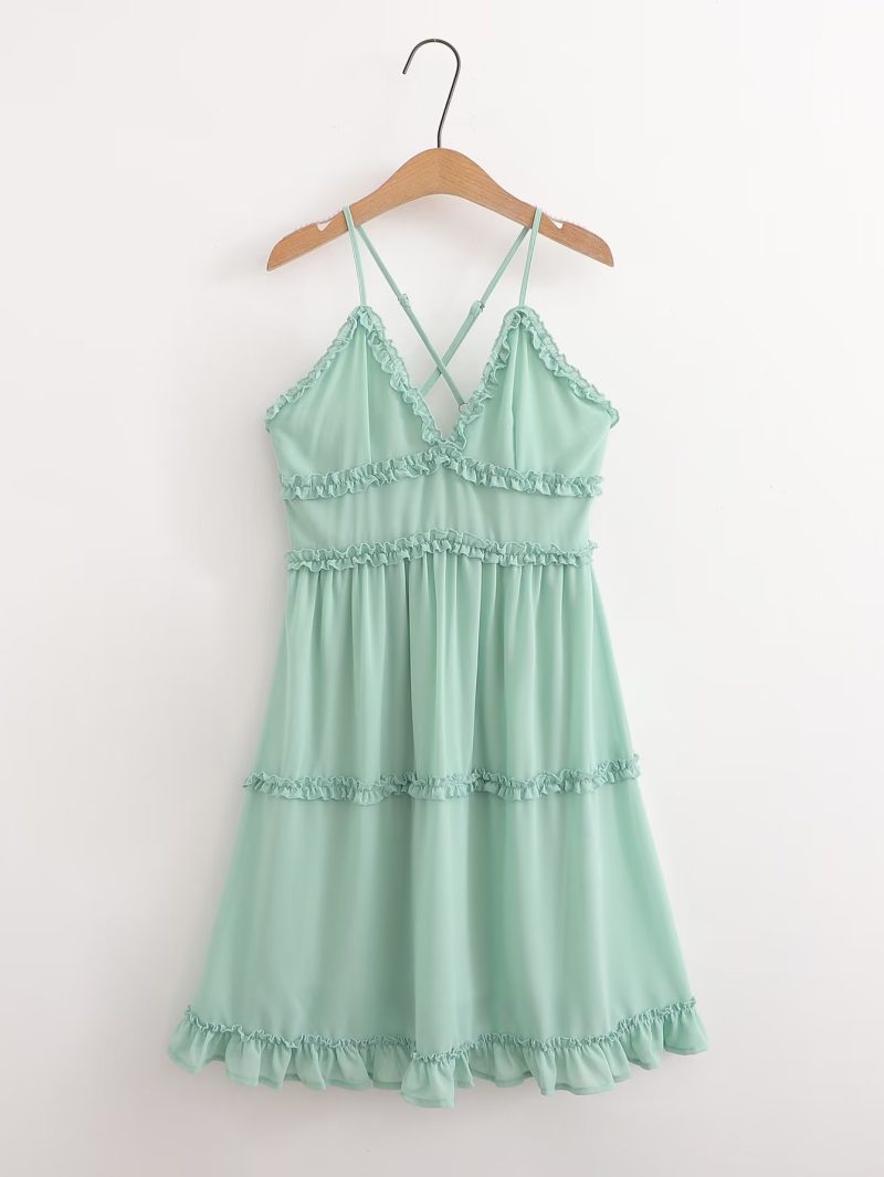 Women  Clothing Spring Slim Fit Maxi Dress High Waist Sexy Strap Dress - Image 5