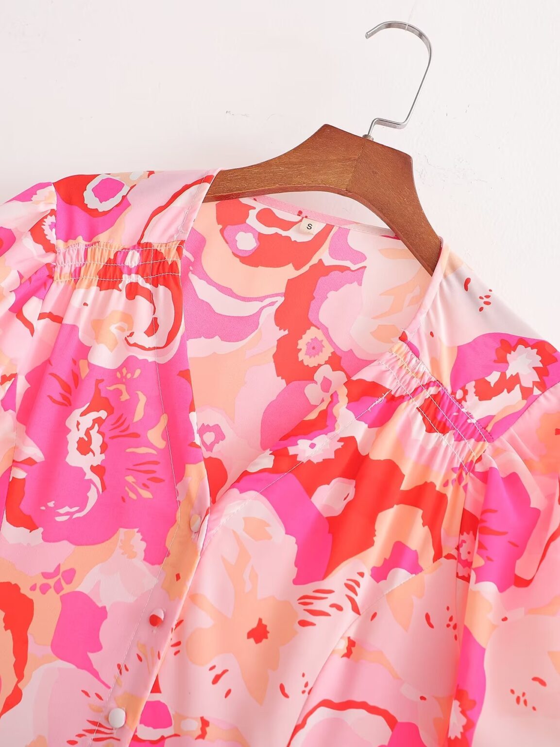 Women Summer Printed Bohemian Sleeveless Ruffled Shirt  Dress - Image 3