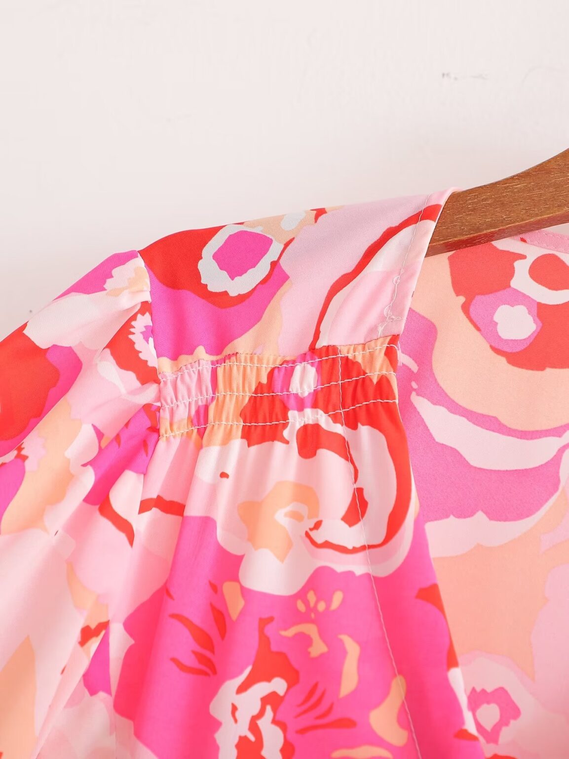 Women Summer Printed Bohemian Sleeveless Ruffled Shirt  Dress - Image 4