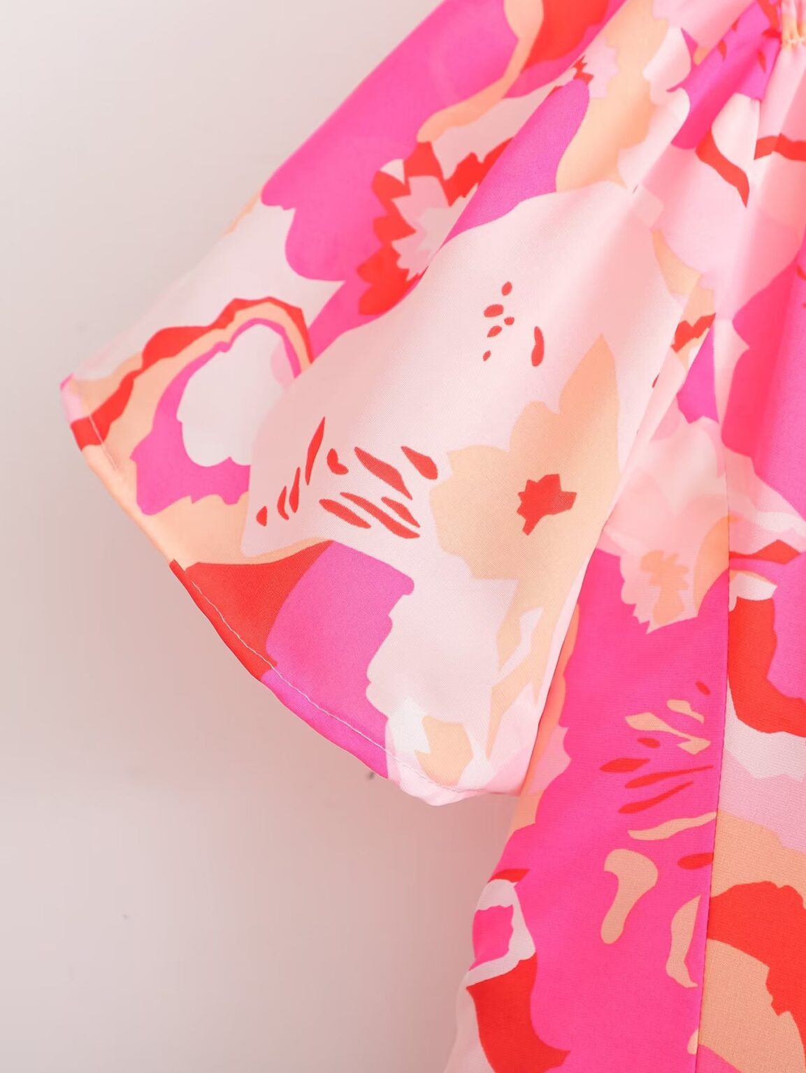 Women Summer Printed Bohemian Sleeveless Ruffled Shirt  Dress - Image 5