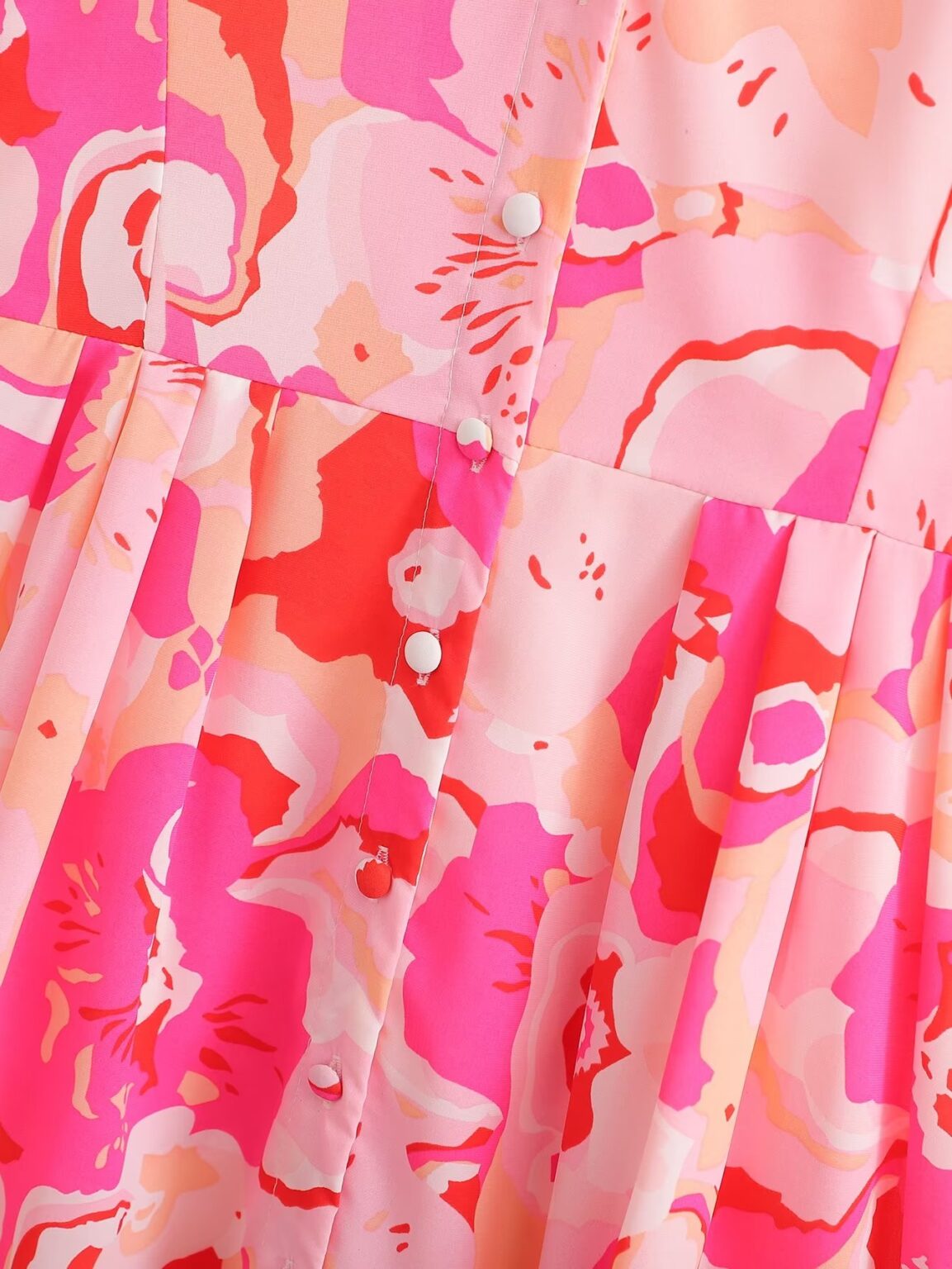 Women Summer Printed Bohemian Sleeveless Ruffled Shirt  Dress - Image 6