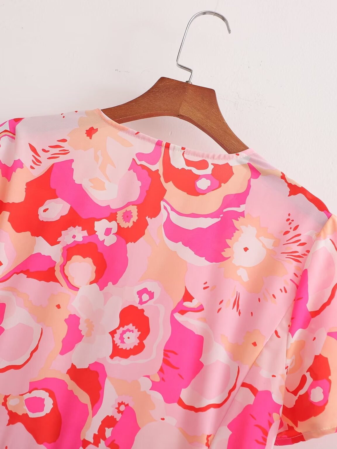 Women Summer Printed Bohemian Sleeveless Ruffled Shirt  Dress - Image 7