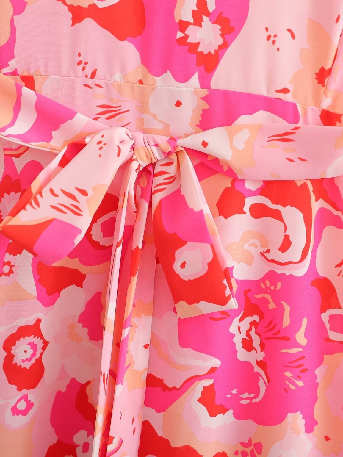 Women Summer Printed Bohemian Sleeveless Ruffled Shirt  Dress - Image 8