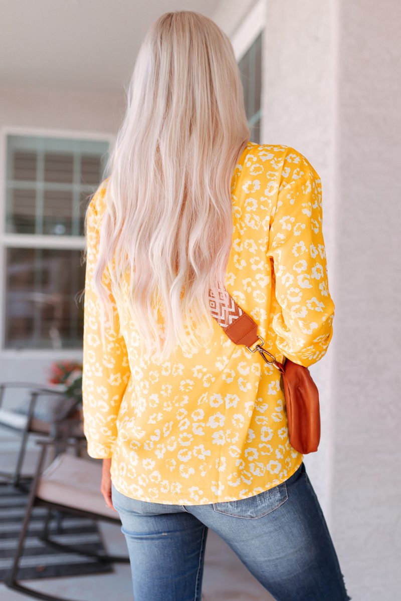 Pullover Print Women Shirt Spring Summer Floral V neck Pullover Women - Image 4