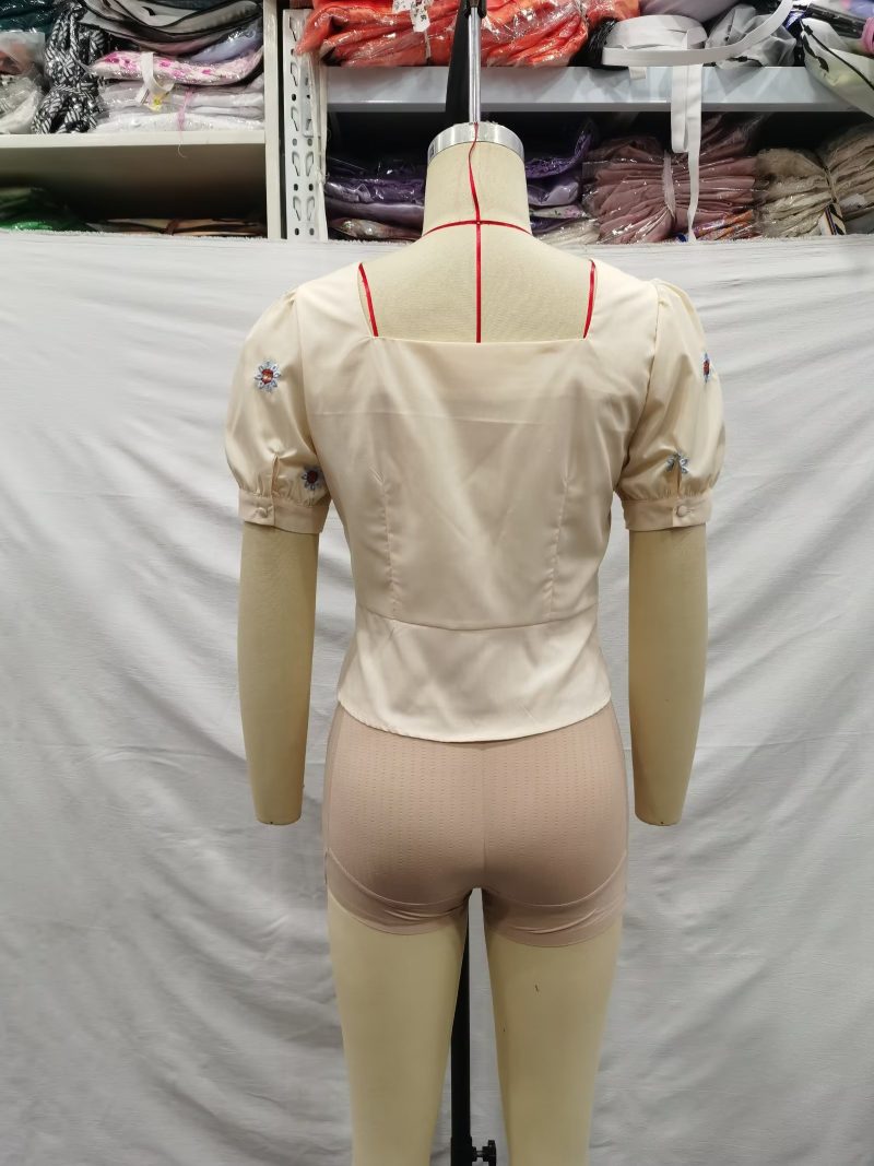 Spring Summer Puff Sleeve Top - Image 5