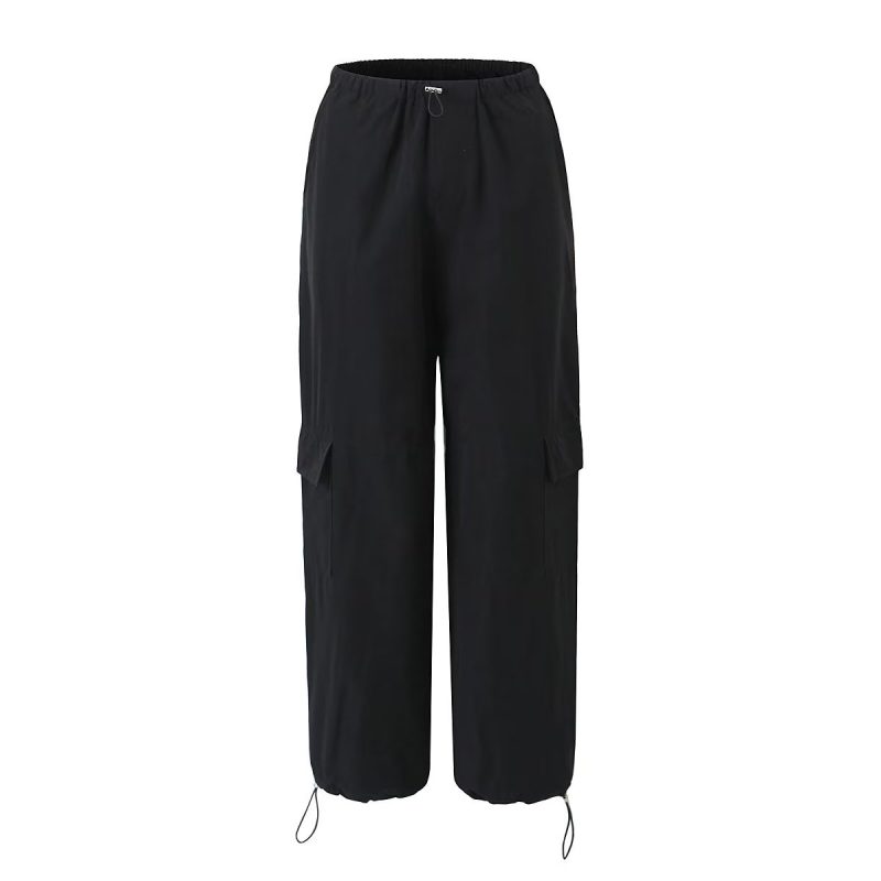 Women Mid Length Overalls Ankle Strap Elastic Waist Casual Pants - Image 6