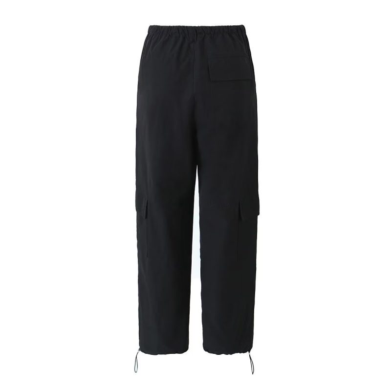 Women Mid Length Overalls Ankle Strap Elastic Waist Casual Pants - Image 7