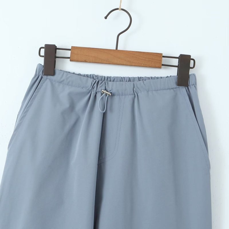 Women Mid Length Overalls Ankle Strap Elastic Waist Casual Pants - Image 15