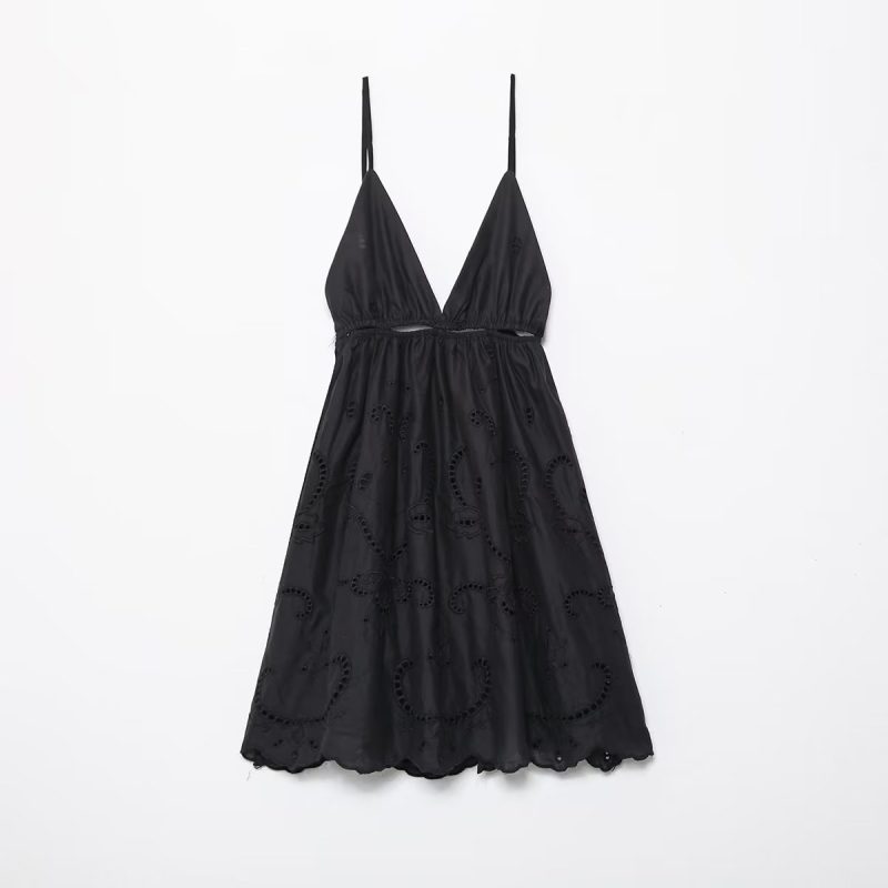 Fall Street Cami Dress Hollow Out Cutout Backless Sexy Vacation Dress - Image 2