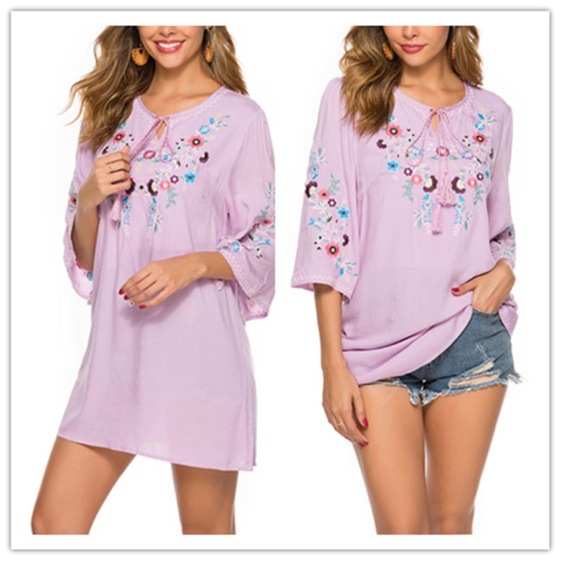 Women Spring Clothing Loose Dress Retro French Dress - Image 5
