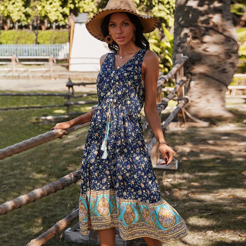Self-Designed Women Wear Casual Vacation Spring Summer Dress - Image 3