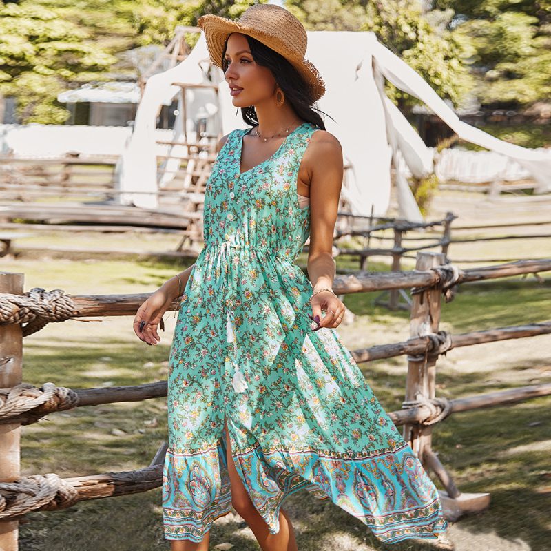 Self-Designed Women Wear Casual Vacation Spring Summer Dress