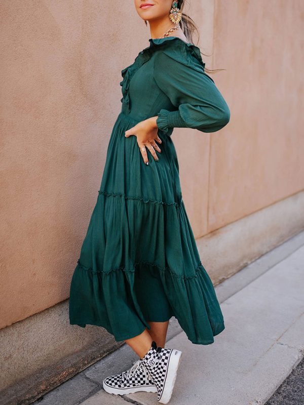 trend dark green holiday dress