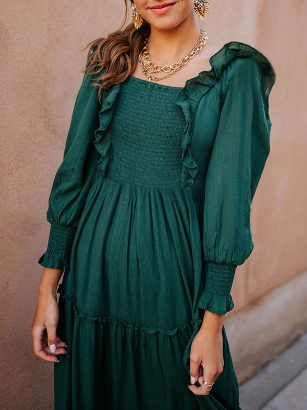 trend dark green holiday dress - Image 2