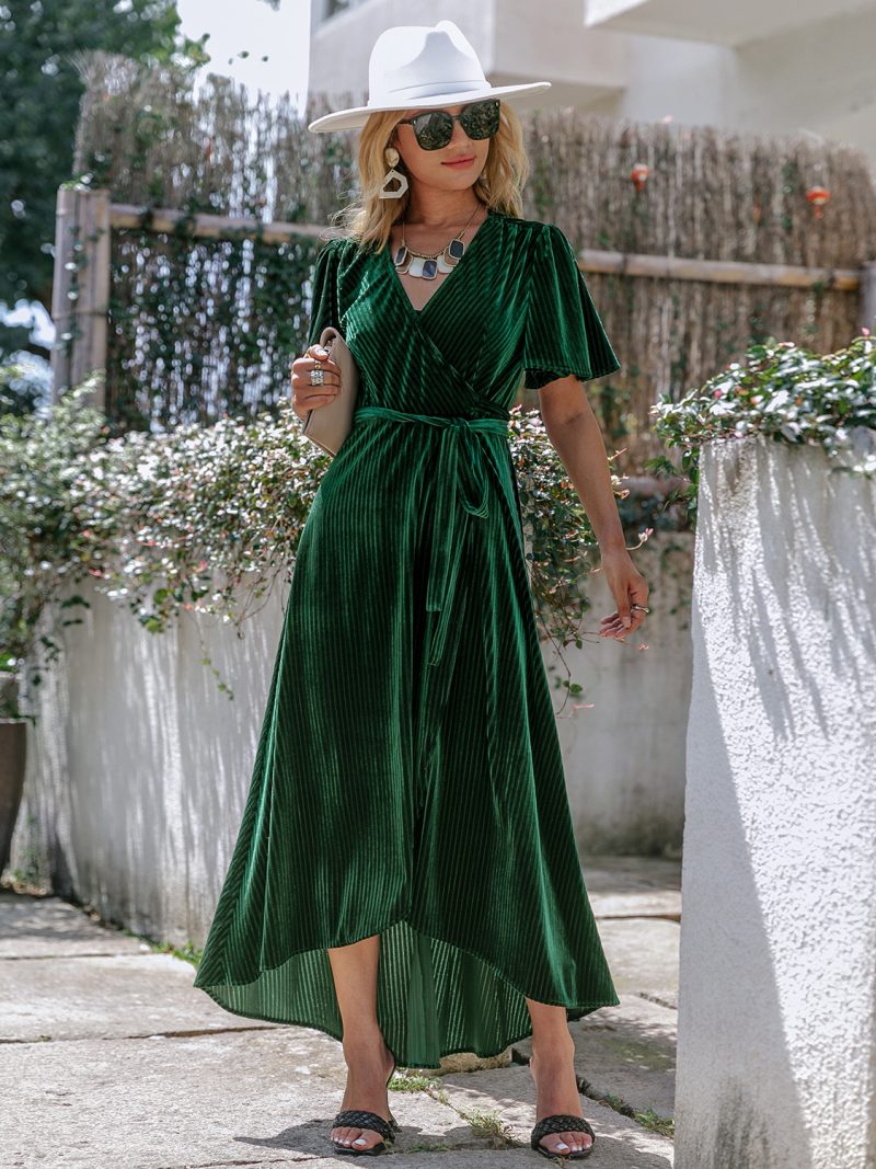 Spring Autumn One-Piece Dress Solid Color Strap Slim Dress Casual Holiday Dress - Image 2
