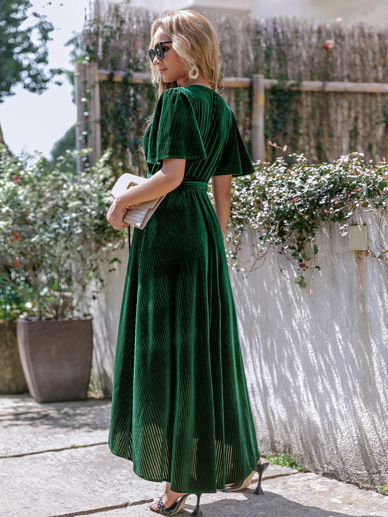 Spring Autumn One-Piece Dress Solid Color Strap Slim Dress Casual Holiday Dress - Image 3