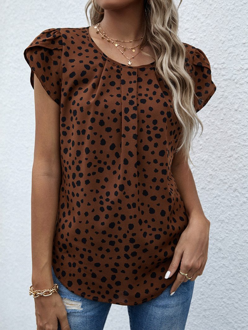 Summer New Floral Print Casual Loose Short Sleeves Women estampado floral T-shirt - Image 5
