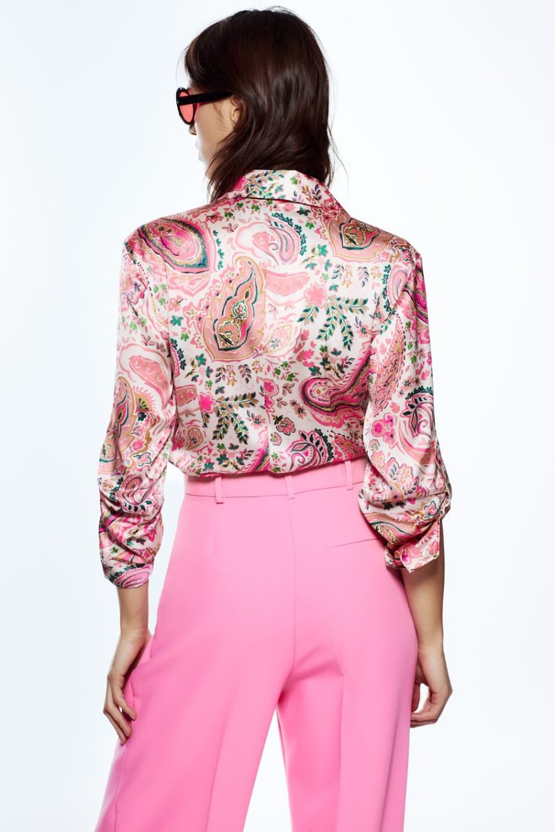 Spring Women Clothing Slimming Printed Shirt - Image 2