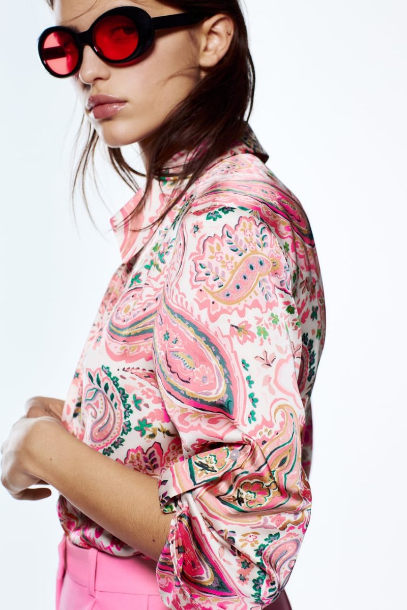 Spring Women Clothing Slimming Printed Shirt - Image 4