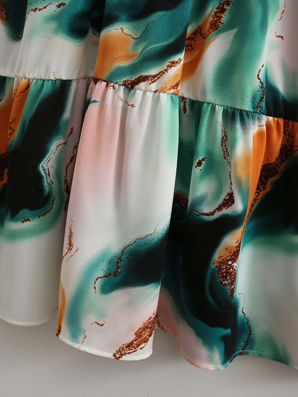 Spring Women Tie-Dyed Floral Halter Large Swing Dress - Image 6