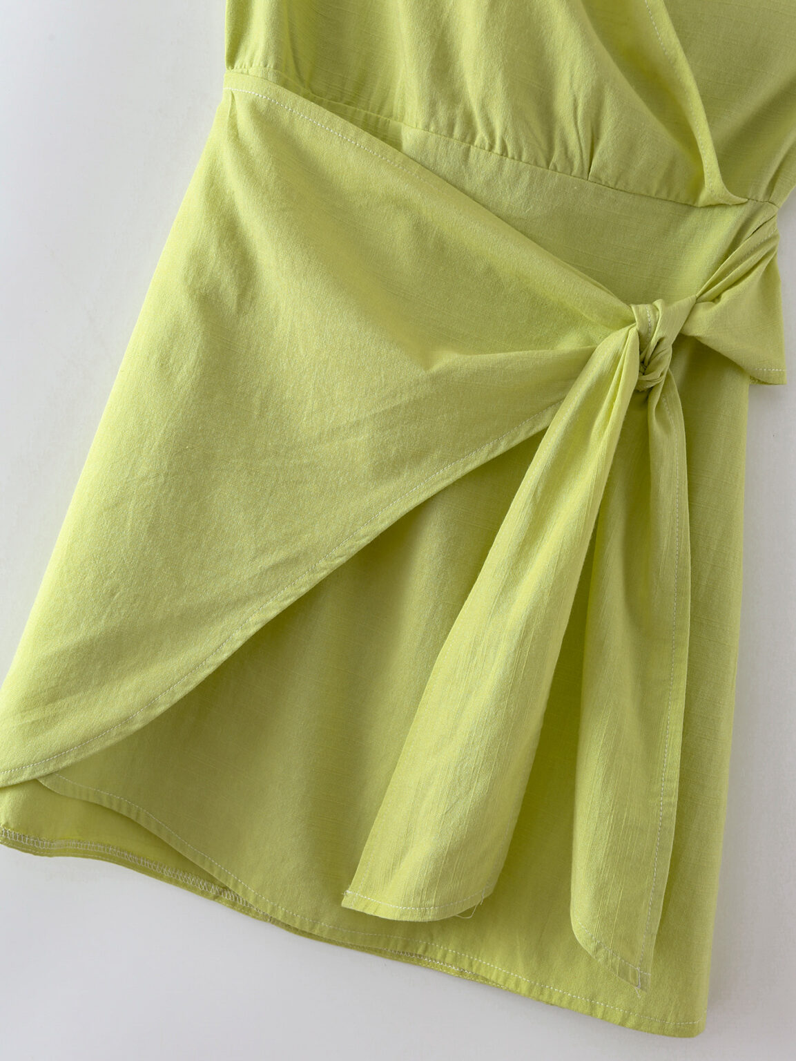 Spring Women Clothing One Shoulder Asymmetric Shoulder Criss Cross Lace-up Design Dress Short - Image 6