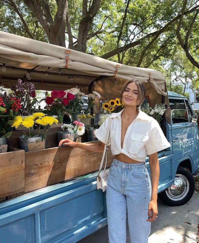 Summer Women Clothing Street Short Sleeve Stretch Linen Blended Short Shirt - Image 4