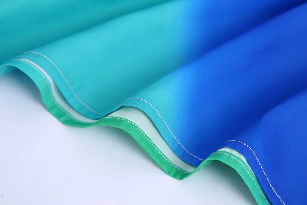 Women Clothing Summer Tie-Dyed Silk Satin Strap Dress - Image 7