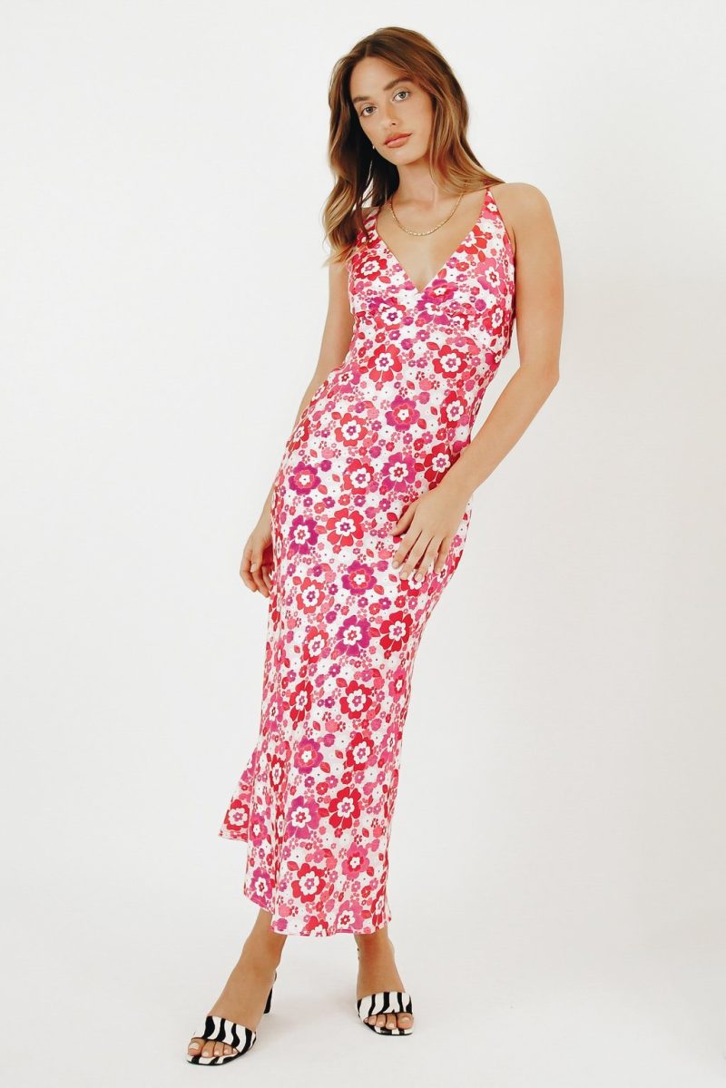 Spring Women Clothes Sweet Sleeveless Printed Strap Maxi Dress for Women Sundress - Image 3