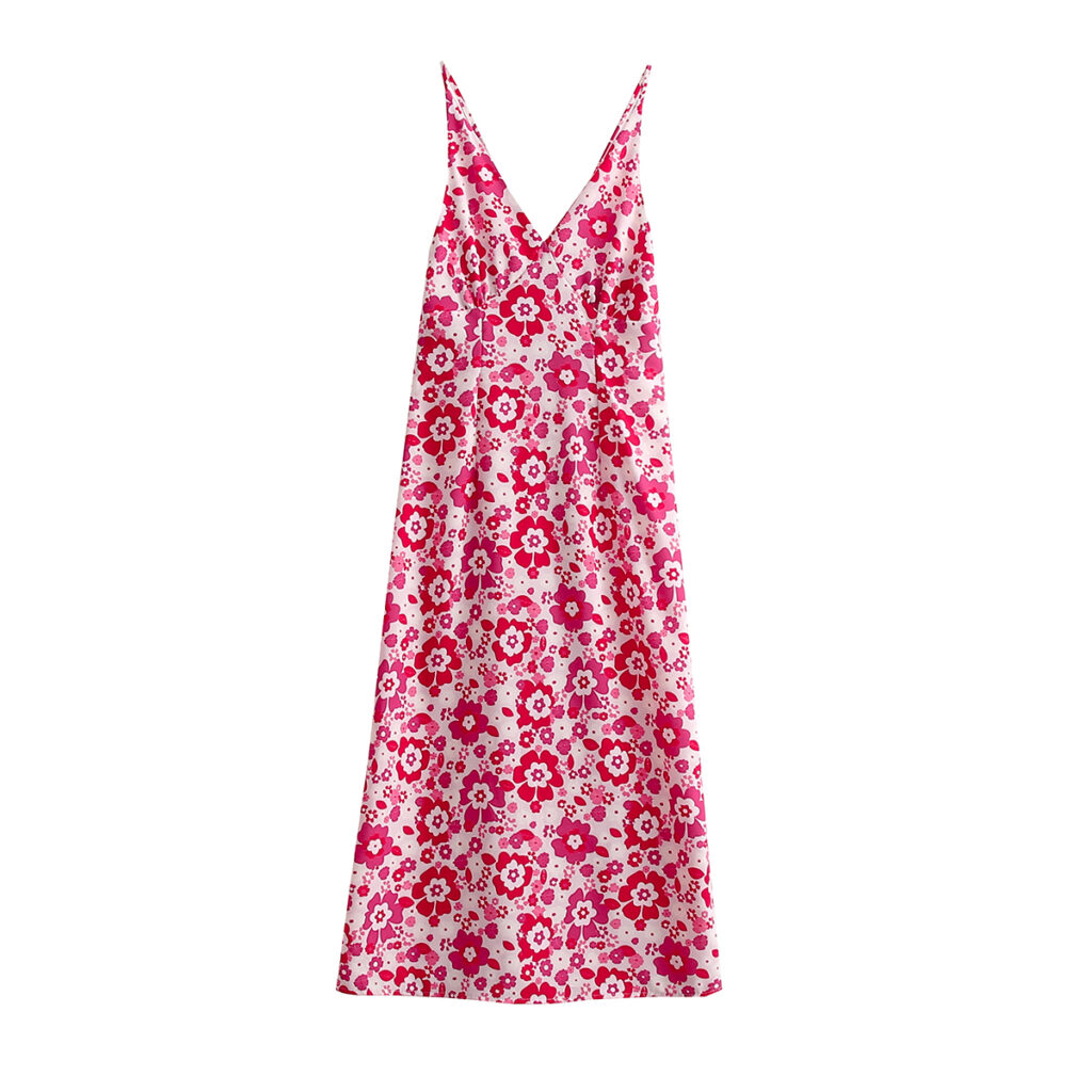 Spring Women Clothes Sweet Sleeveless Printed Strap Maxi Dress for Women Sundress - Image 6