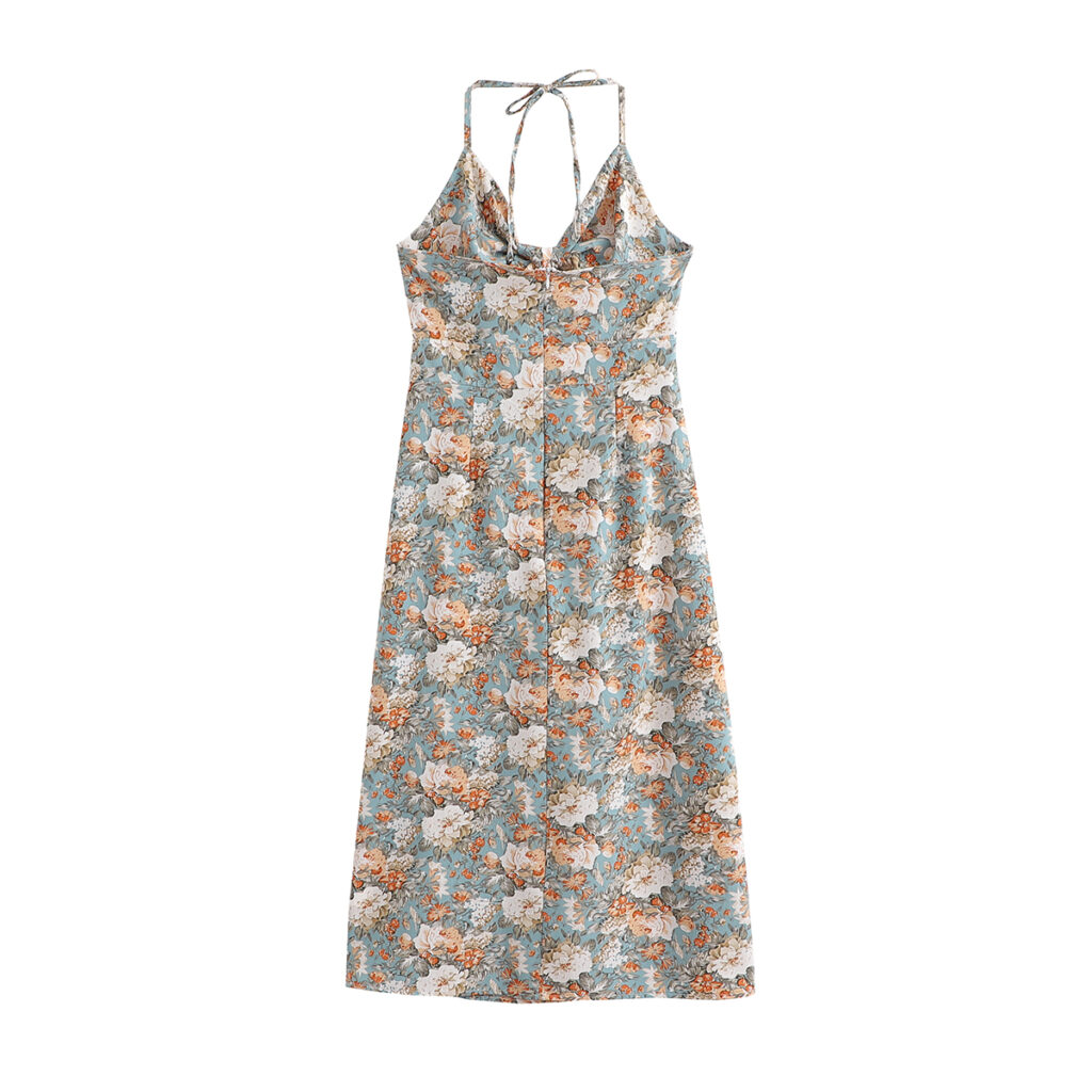 Spring Women Clothing Lace-up Hollow Out Cutout Cami Dress - Image 2