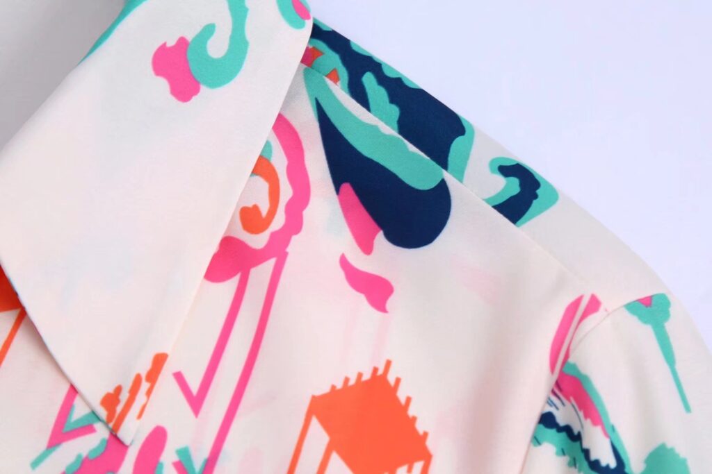 Spring New Women Long Sleeve Loose Printed Shirt - Image 4