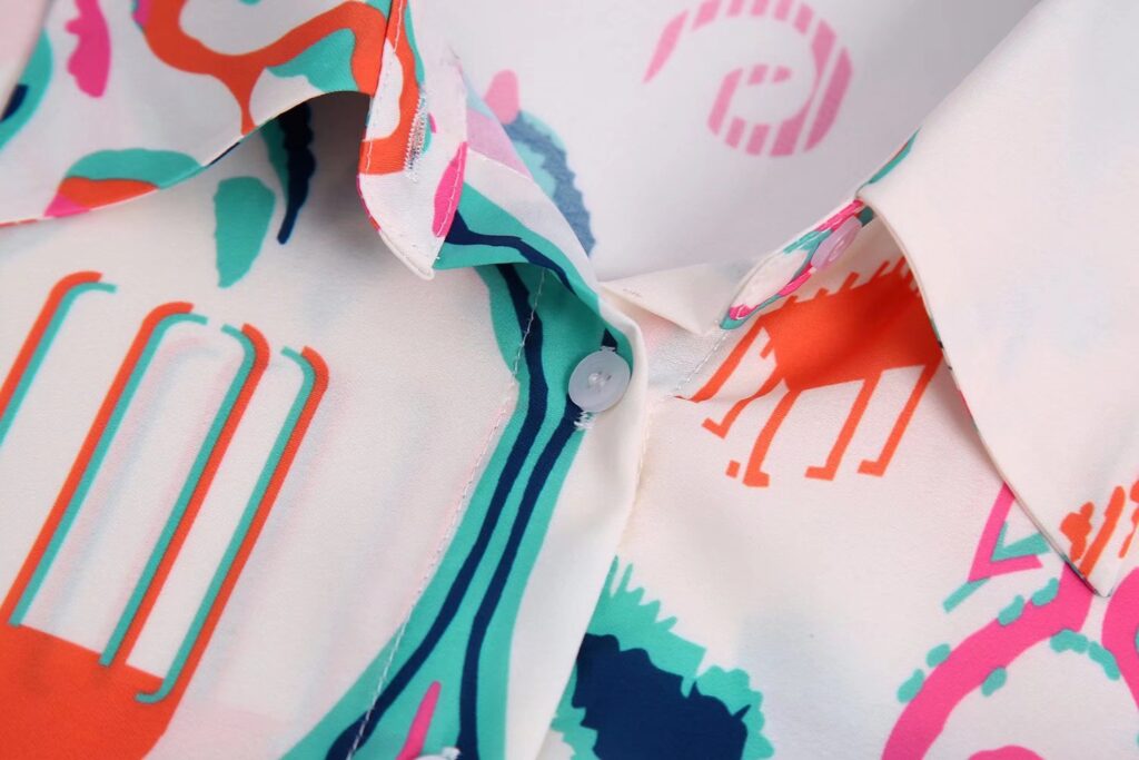 Spring New Women Long Sleeve Loose Printed Shirt - Image 5