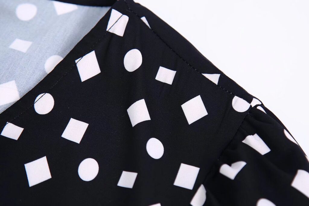 New Women Clothing Design Shawl Decoration Color Contrast Patchwork Dress - Image 3