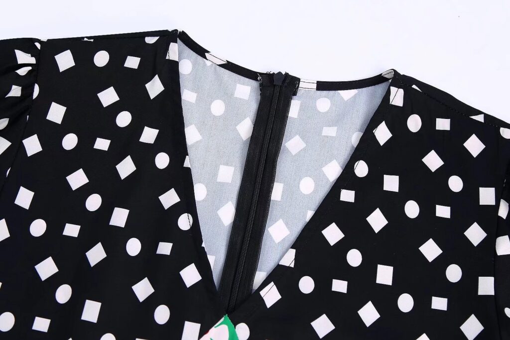 New Women Clothing Design Shawl Decoration Color Contrast Patchwork Dress - Image 6