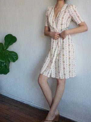 New Summer Women Clothing Positioning Floral Print Lace up Loose Dress Short