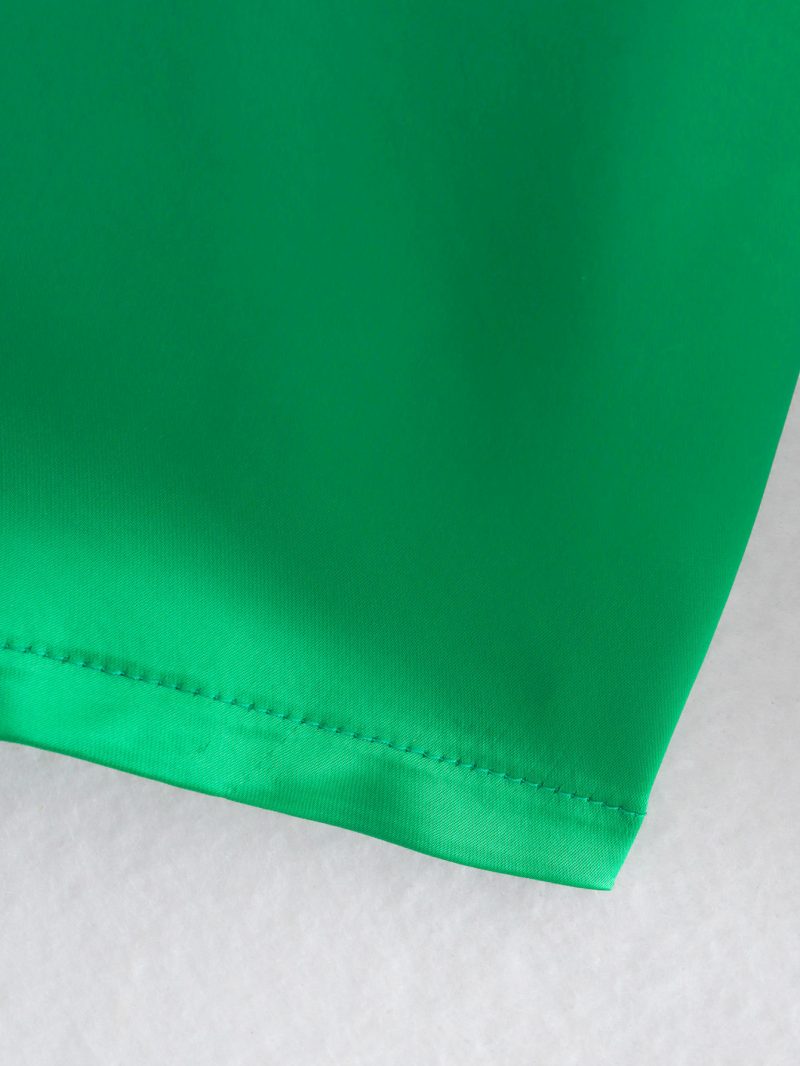 Spring Summer Women Silk Satin Texture Loose Shirt - Image 5
