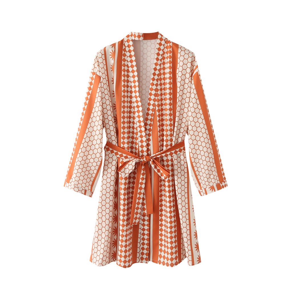 Spring Summer Geometric Dress Patchwork Macthing - Image 3