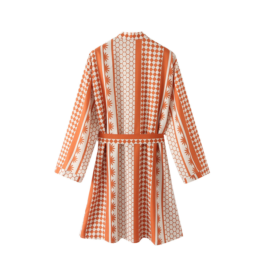 Spring Summer Geometric Dress Patchwork Macthing - Image 4