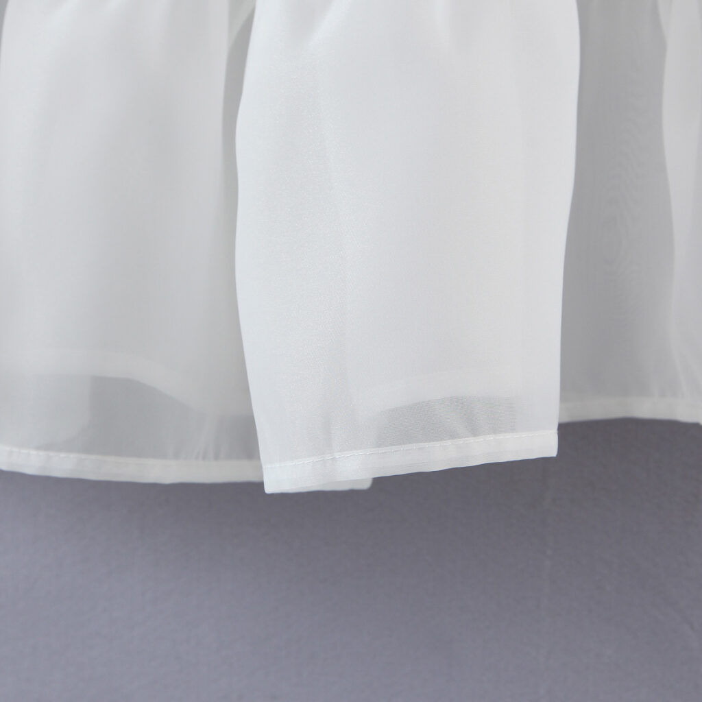 Women White Gauzy off-the-Shoulder Puff Sleeve Dress Princess Dress - Image 4