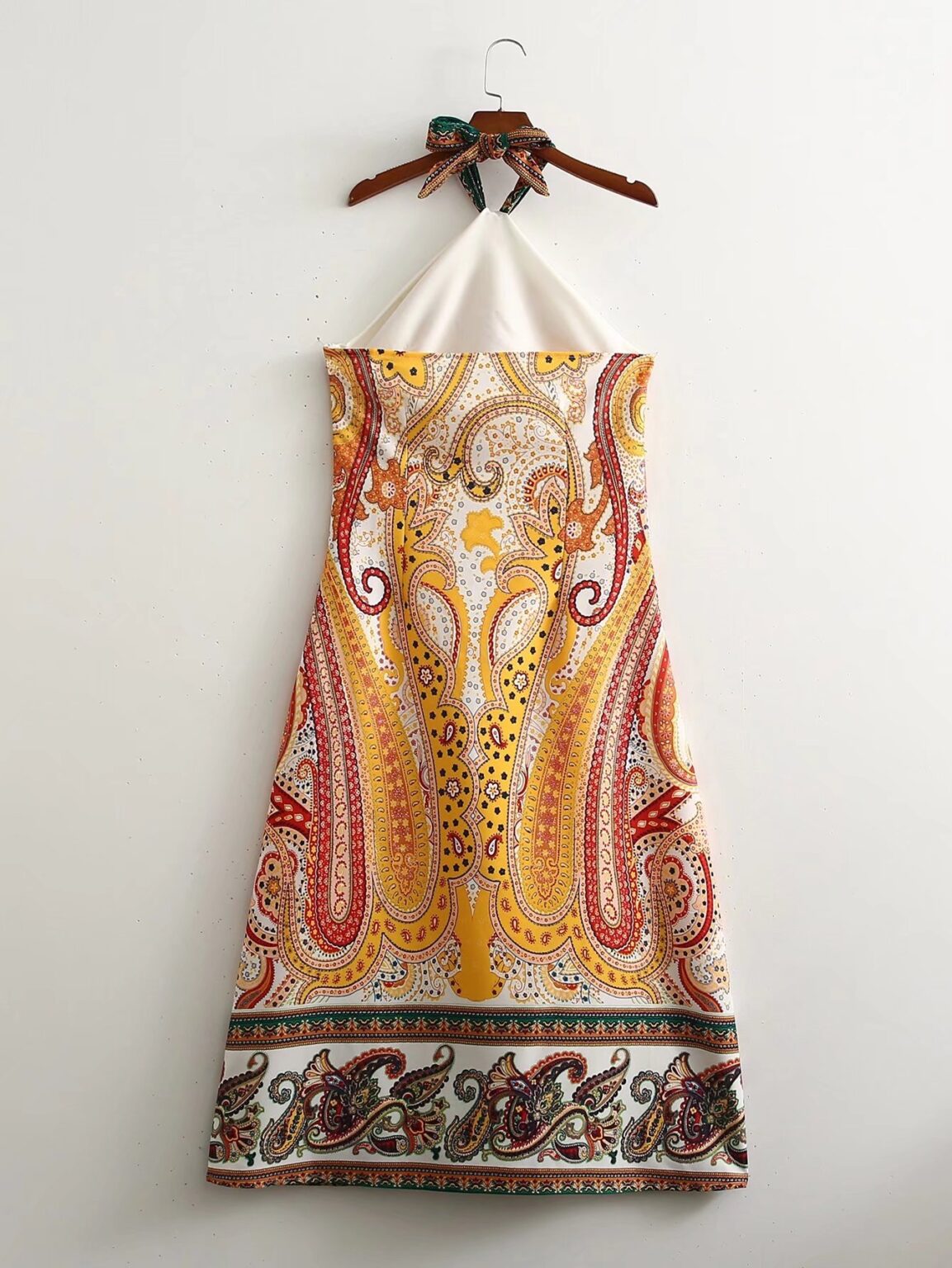 Summer New Women Dress Halterneck with Suspenders Positioning Floral Dress - Image 2