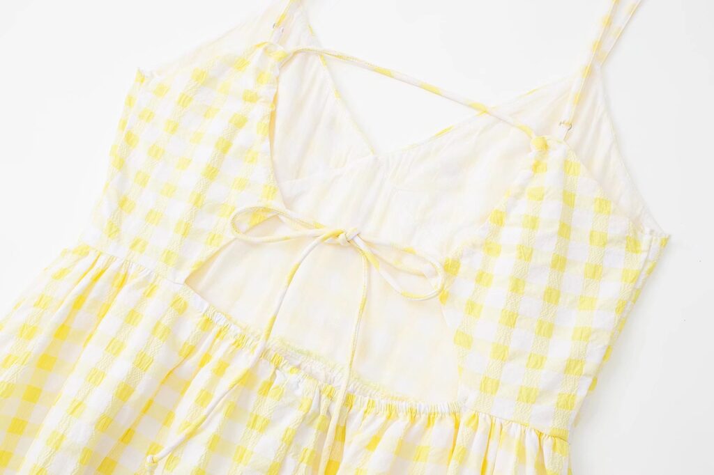 Summer New Women Elegant Elegant Lady Plaid Strap Dress - Image 3