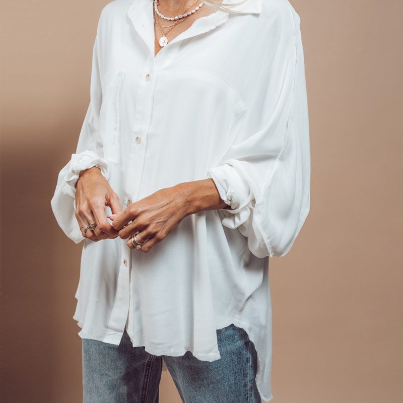New Popular Women Shirt Spring Summer Long Sleeves Elegant Slim-Fit Long-Sleeved White Shirt - Image 5