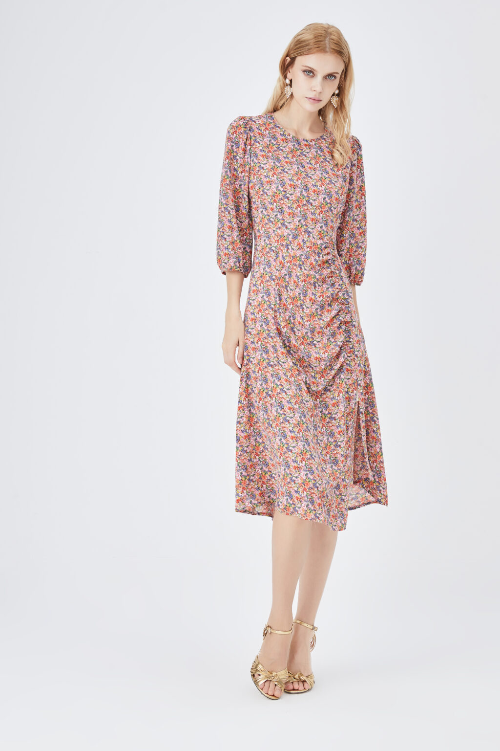 Dress for Women Spring Summer French Advanced Retro Korean Square Collar Romantic Floral - Image 2
