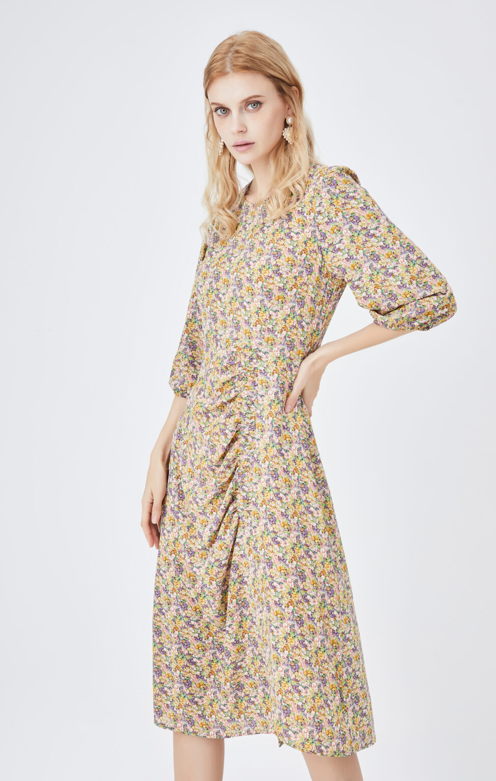 Dress for Women Spring Summer French Advanced Retro Korean Square Collar Romantic Floral - Image 4