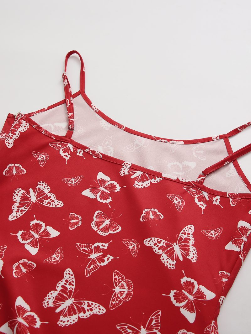 Spring Summer Women Clothing Fashionable Bloggers Same Printing Long Suspender - Image 5