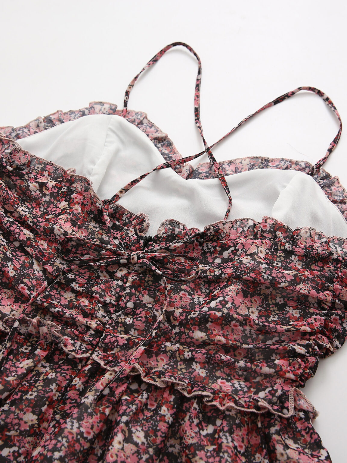 Spring Summer Women Clothing Bloggers Same Floral Print Long Suspender - Image 5