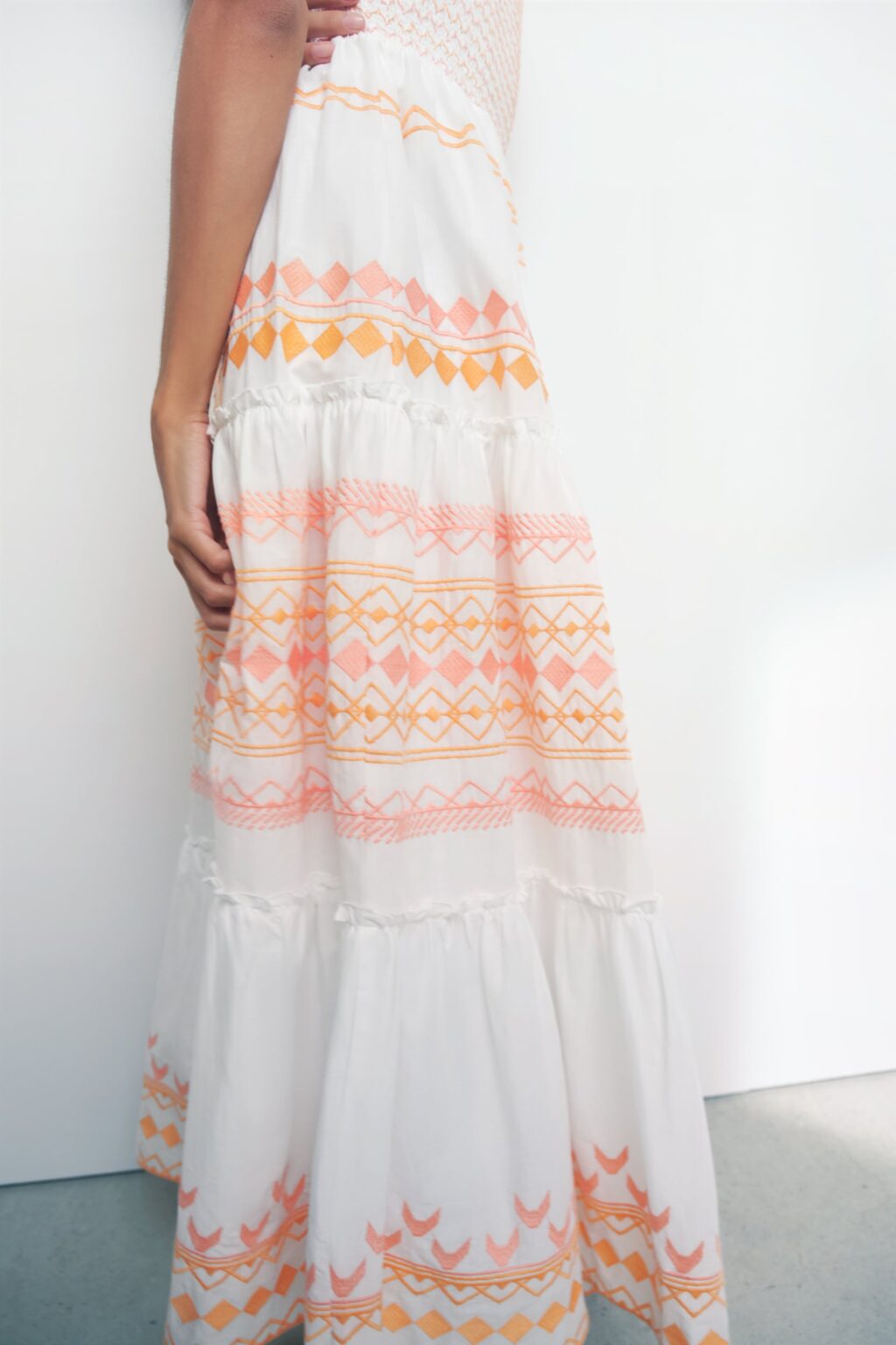 Spring Sweet Fresh Strap High Waist A- line Printed Dress for Women - Image 2